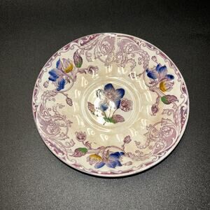 Paxton China Purple Floral Flower Saucer Dish